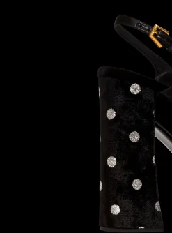 Cheap Cam Sandals In Velvet With Polka Dots Women High Heels & Pumps