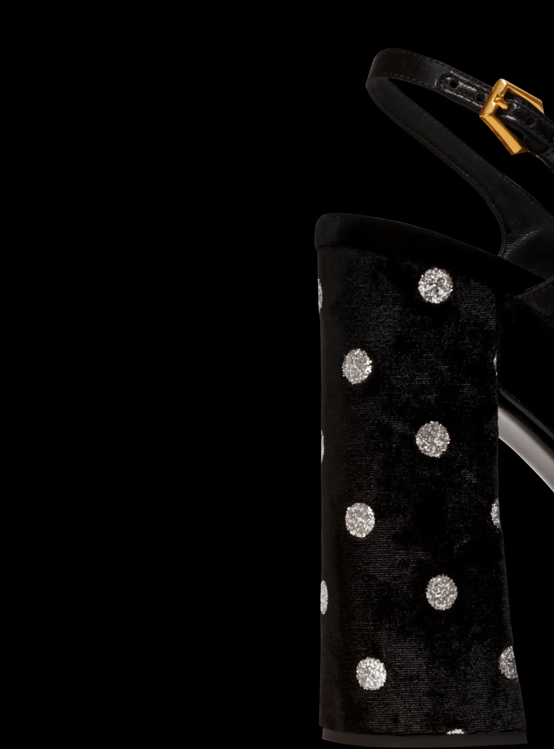 Cheap Cam Sandals In Velvet With Polka Dots Women High Heels & Pumps