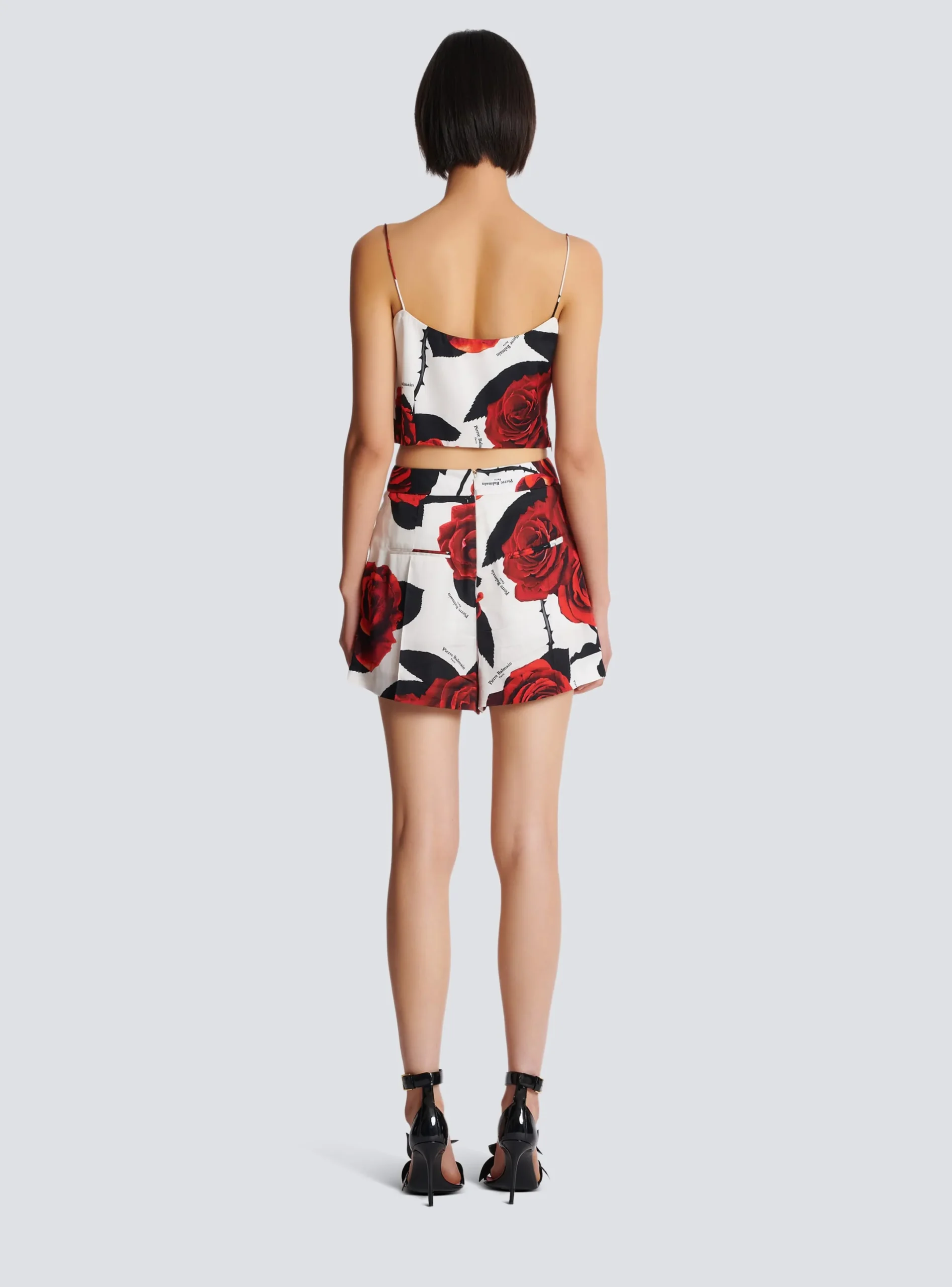 Outlet Cami Top With Roses Print Women Tops And Shirts