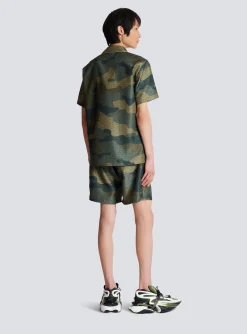 Cheap Camouflage Monogrammed Shantung Short-sleeved Shirt Shirts And Polos