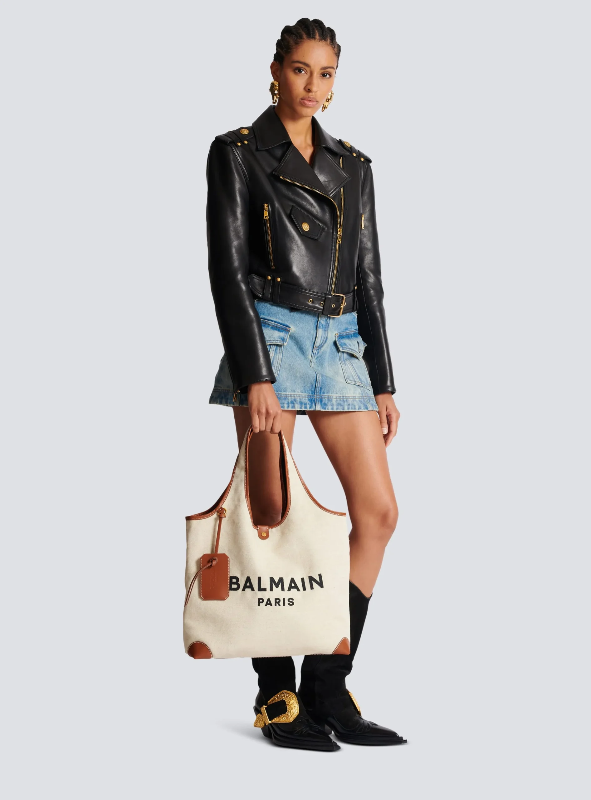 Best Canvas And Leather B-army Grocery Bag Women Tote Bags|Shoulder Bags