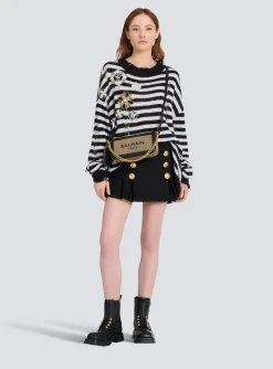 Sale Canvas B-Army Clutch Bag With Leather Panels Women Crossbody Bags|B-Army Bags