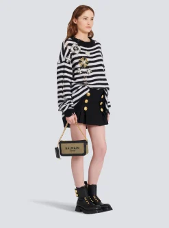 Sale Canvas B-Army Clutch Bag With Leather Panels Women Crossbody Bags|B-Army Bags