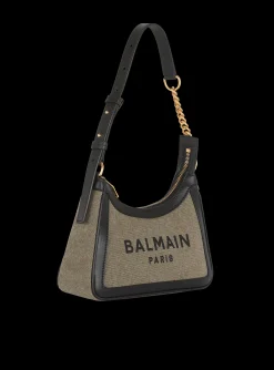Discount Canvas B-Army Handbag With Leather Panels Women Shoulder Bags|Handbags