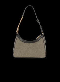 Discount Canvas B-Army Handbag With Leather Panels Women Shoulder Bags|Handbags