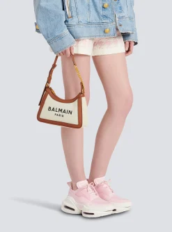 Shop Canvas B-Army Handbag With Leather Panels Women Shoulder Bags|Handbags