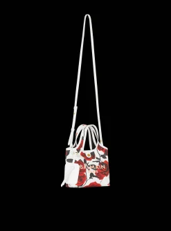 Best Canvas B-Army Mini Grocery Bag With A Roses Print Women Tote Bags|Shoulder Bags