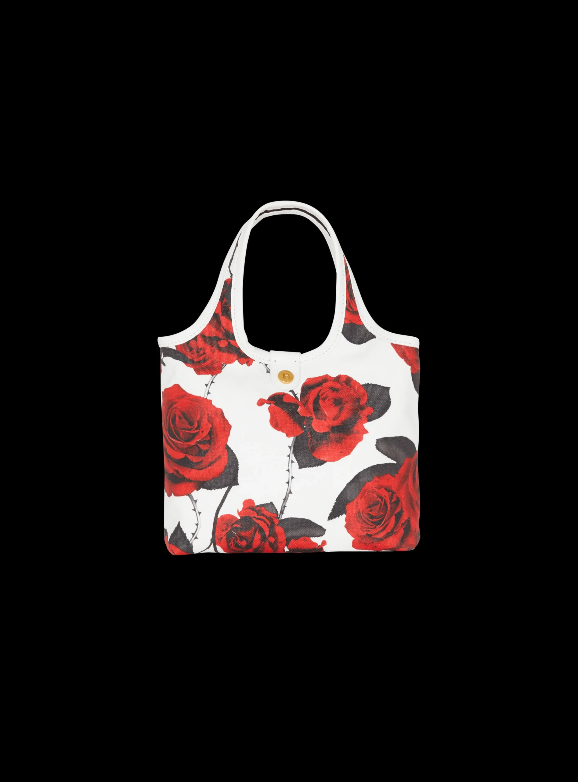 Best Canvas B-Army Mini Grocery Bag With A Roses Print Women Tote Bags|Shoulder Bags
