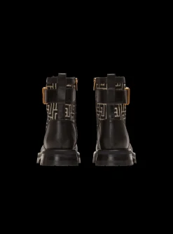 Cheap Charlie Monogram Jacquard And Leather Ranger Boots Women Boots