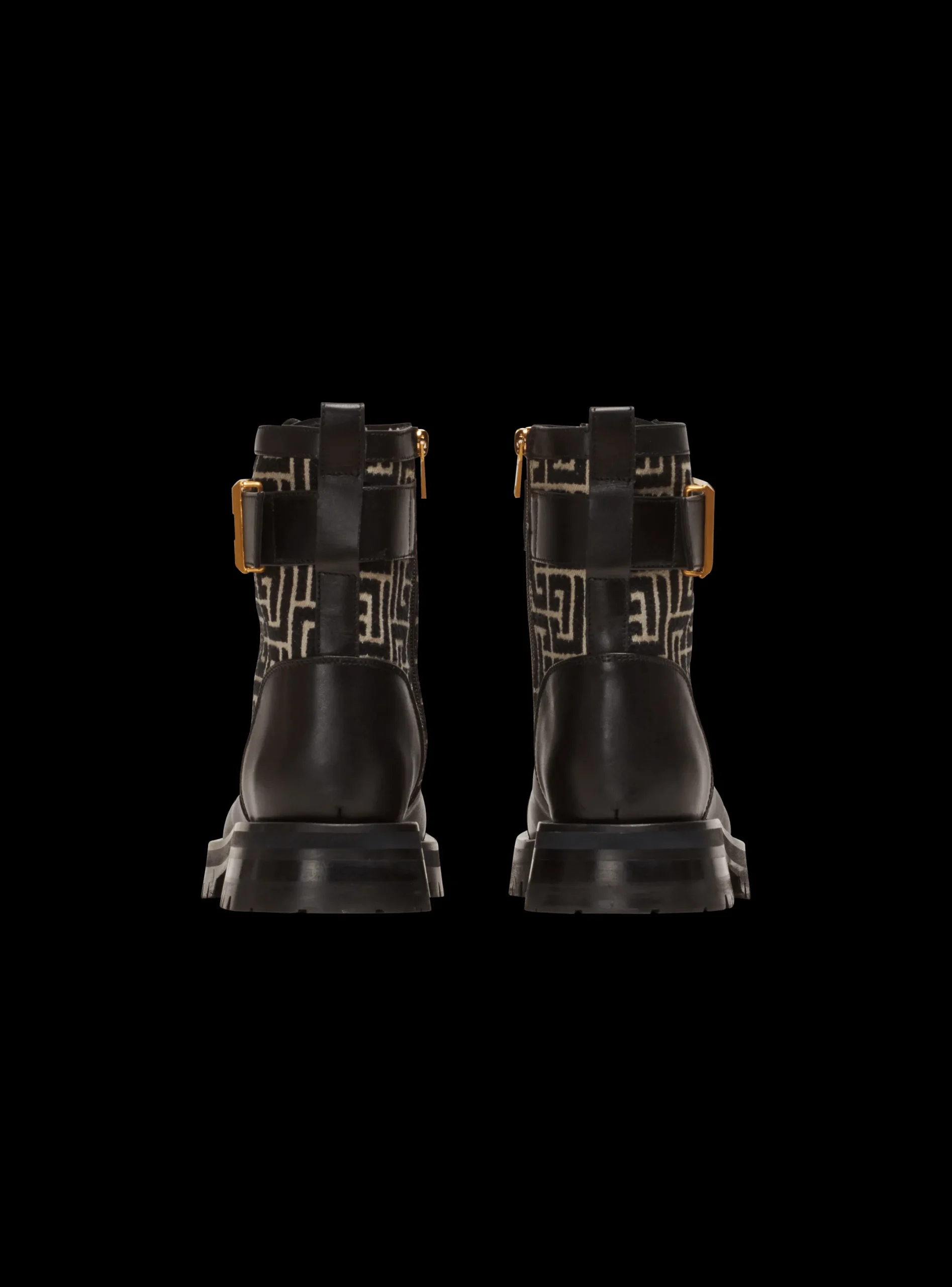 Cheap Charlie Monogram Jacquard And Leather Ranger Boots Women Boots