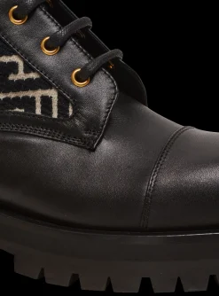 Cheap Charlie Monogram Jacquard And Leather Ranger Boots Women Boots