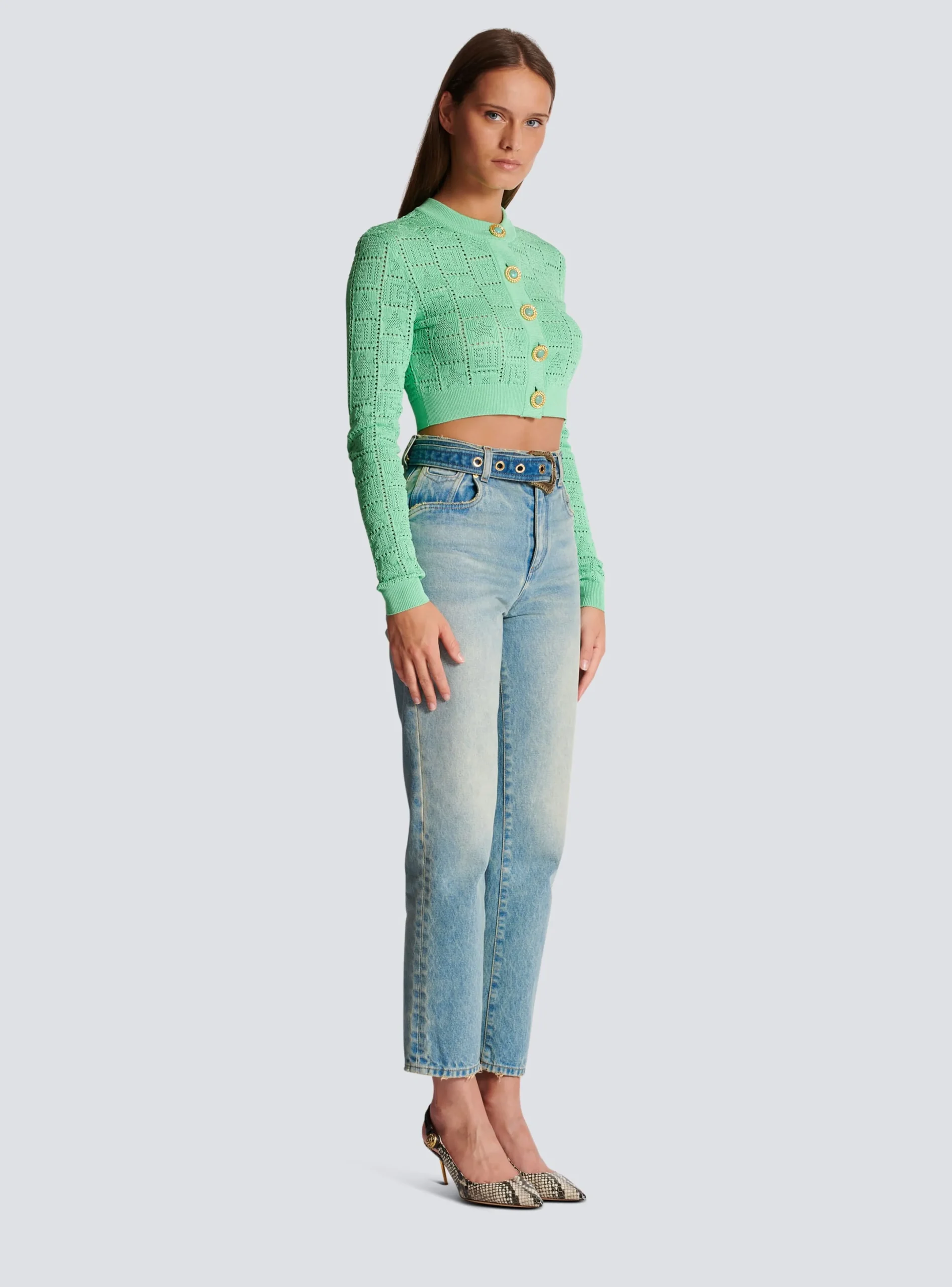 Clearance Classic Belted Jeans Women Denim