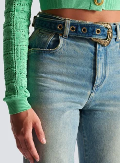 Clearance Classic Belted Jeans Women Denim