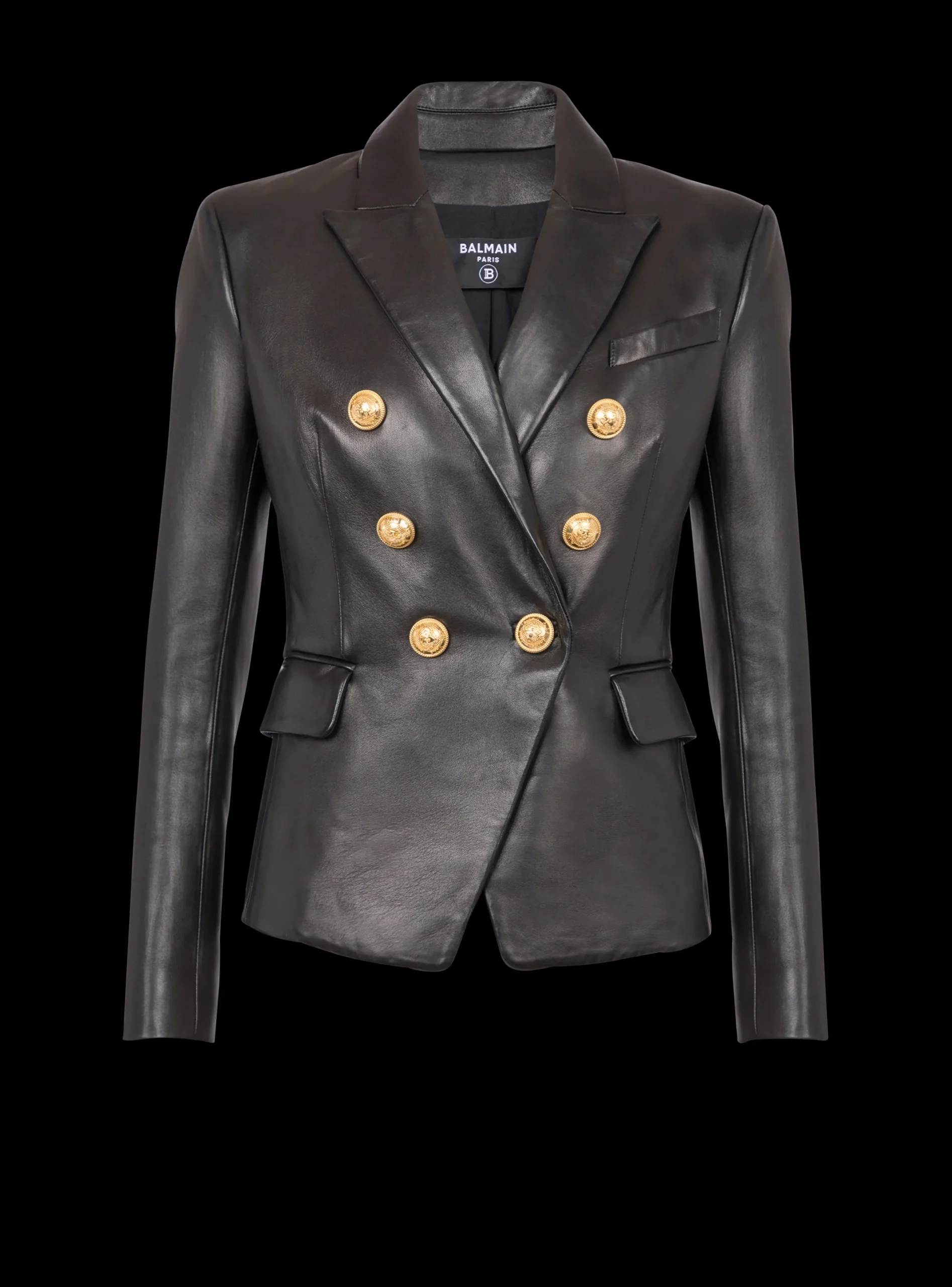 Cheap Classic 6-button Leather Jacket Women Jackets And Blazers