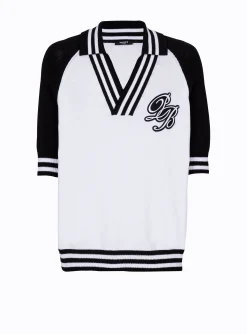 Best Sale College Baseball PB Signature Knit Polo Shirt Knitwear|Shirts And Polos