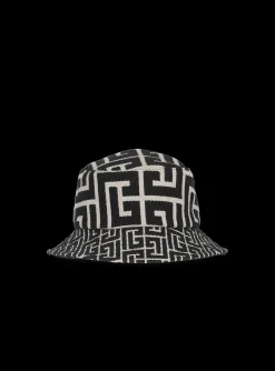 Hot Cotton Canvas Bucket Hat With Paris Logo Hats And Caps