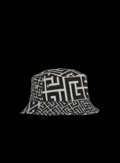 Hot Cotton Canvas Bucket Hat With Paris Logo Hats And Caps