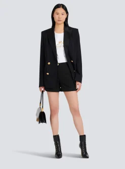 Shop Cotton Low-rise Shorts Women Trousers And Shorts