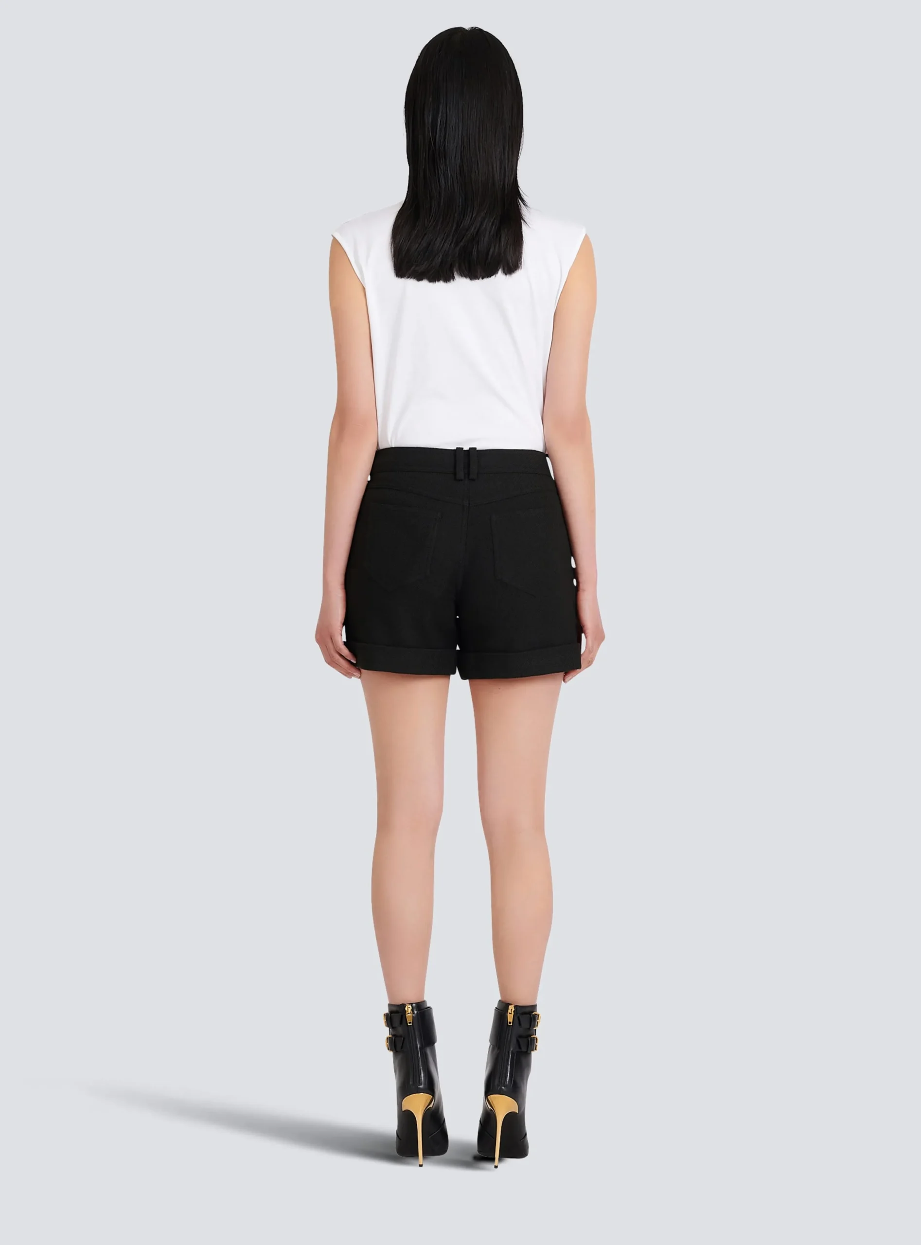 Shop Cotton Low-rise Shorts Women Trousers And Shorts