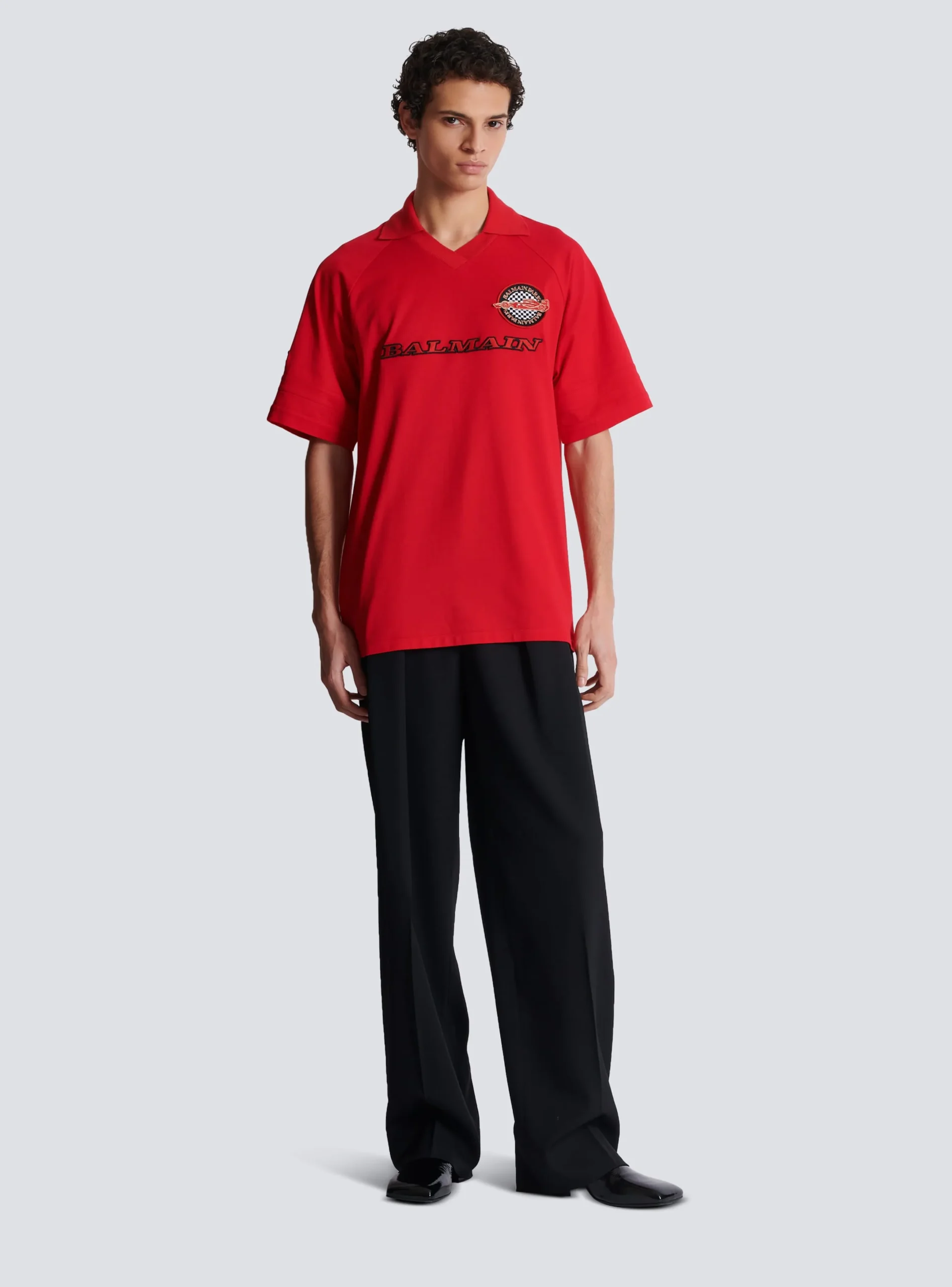 Best Sale Cotton Piqué Polo Shirt With Racing Embroidery Shirts And Polos