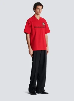 Best Sale Cotton Piqué Polo Shirt With Racing Embroidery Shirts And Polos