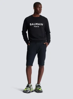 Discount Cotton Shorts With Flocked Paris Logo Sportswear
