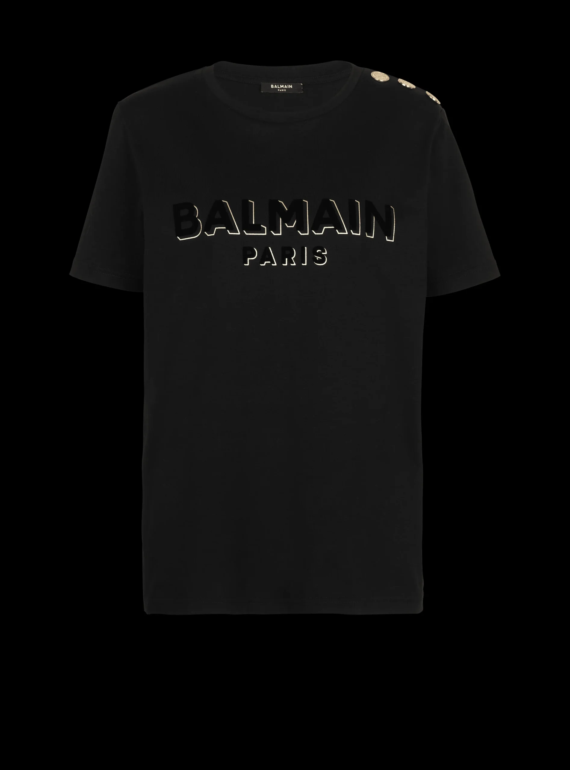 Shop Cotton T-shirt With Flocked Metallic Logo Women T-Shirts
