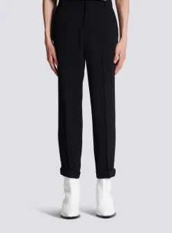 Cheap Crepe And Rhinestone Trousers Trousers And Shorts