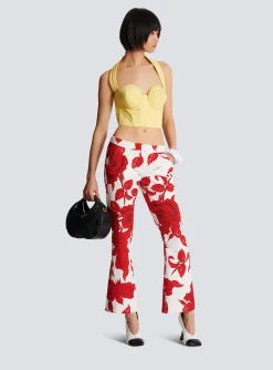Best Crepe Halterneck Crop Top Women Tops And Shirts