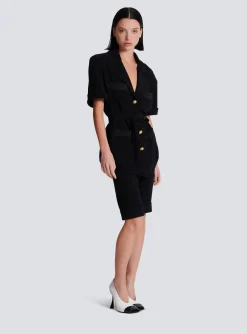 Fashion Crepe Safari Shirt Women Tops And Shirts