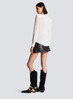 Best Sale Crepe Shirt With Golden Buttons Women Tops And Shirts