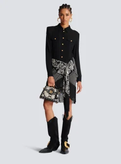 Outlet Crepe Shirt With Golden Buttons Women Tops And Shirts