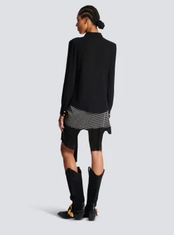 Outlet Crepe Shirt With Golden Buttons Women Tops And Shirts