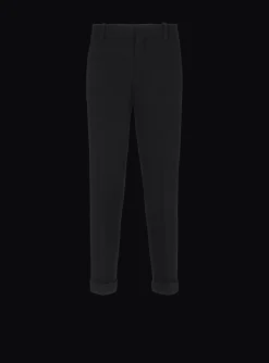 Online Crepe Straight-cut Trousers Trousers And Shorts