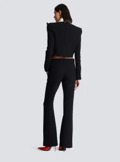 Hot Cropped 6-button Crepe Jacket Women Jackets And Blazers