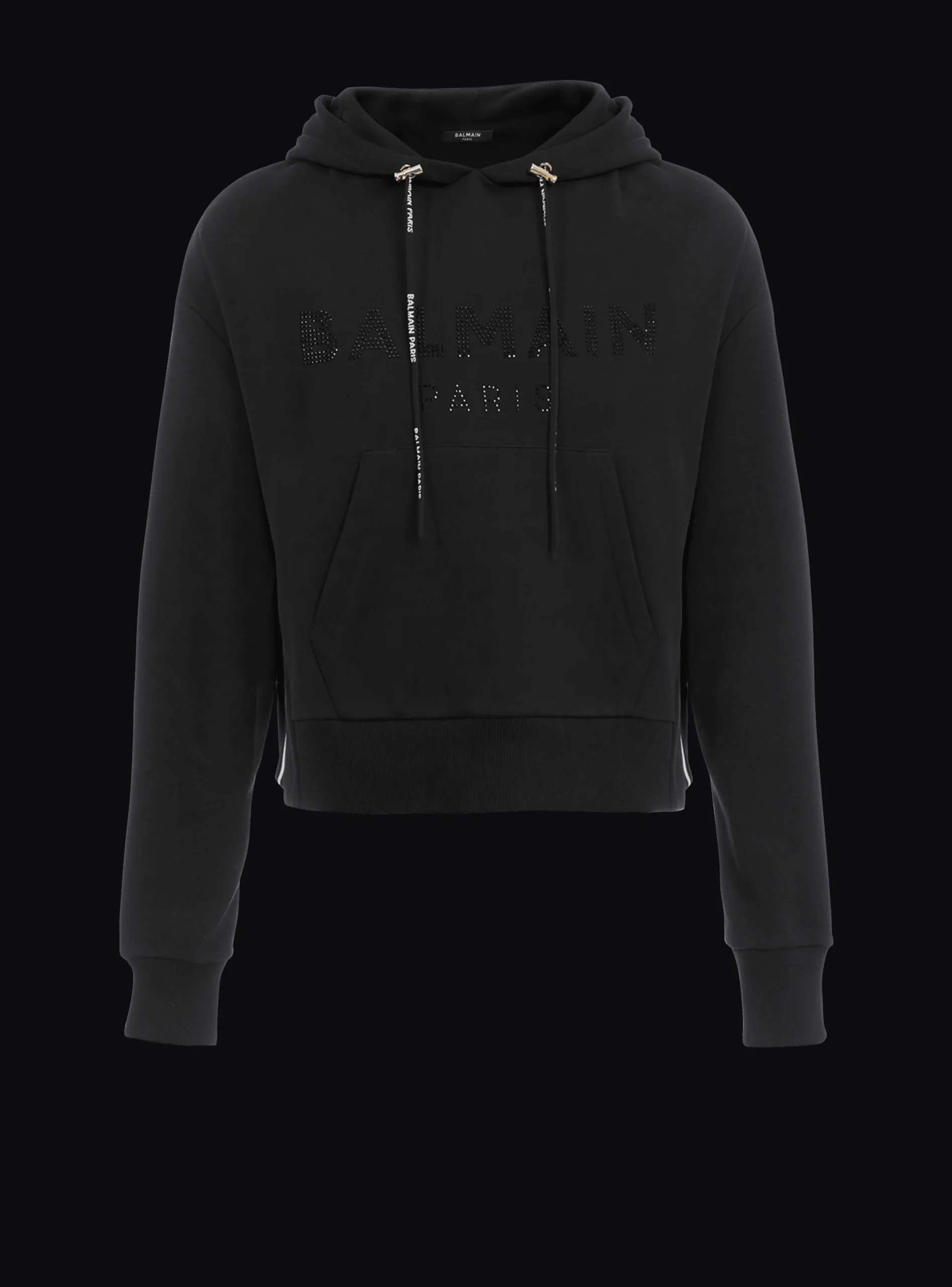 Flash Sale Cropped Eco-designed Cotton Sweatshirt With Rhinestone Logo Women Sweatshirts