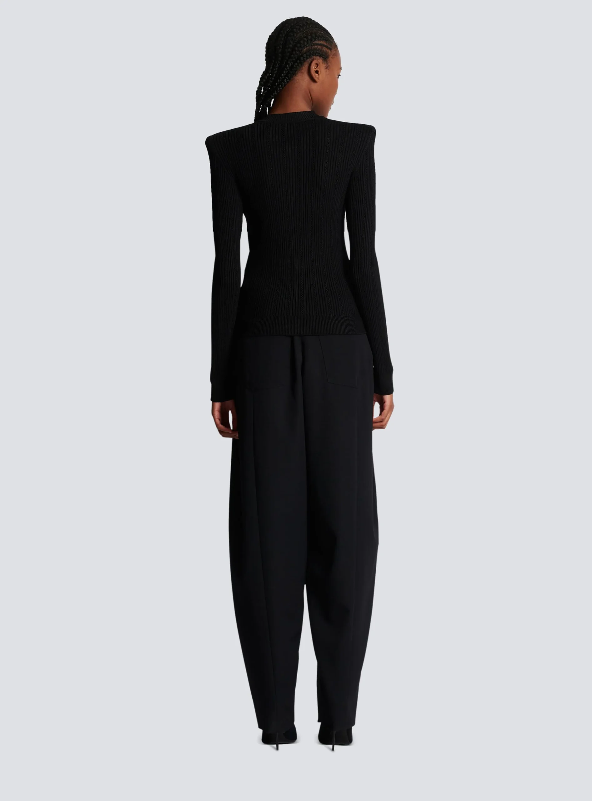 Store Cropped Eco-designed Knit Cardigan With Gold-tone Buttons Women Knitwear
