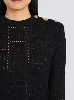 Fashion Cropped Eco-designed Sweater With Monogram Women Knitwear
