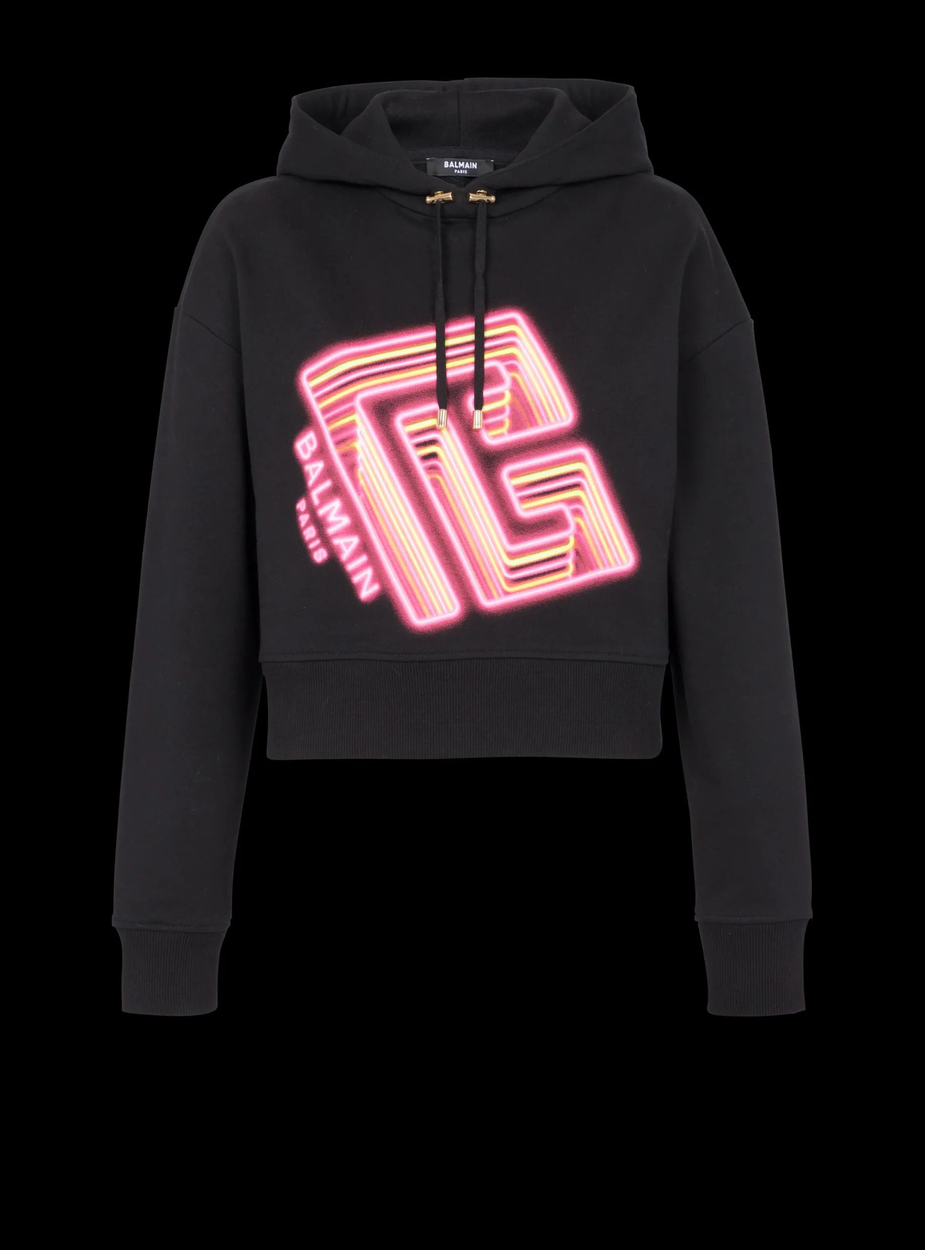 Fashion Cropped Neon-print Sweatshirt Women Sweatshirts