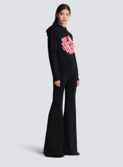 Fashion Cropped Neon-print Sweatshirt Women Sweatshirts