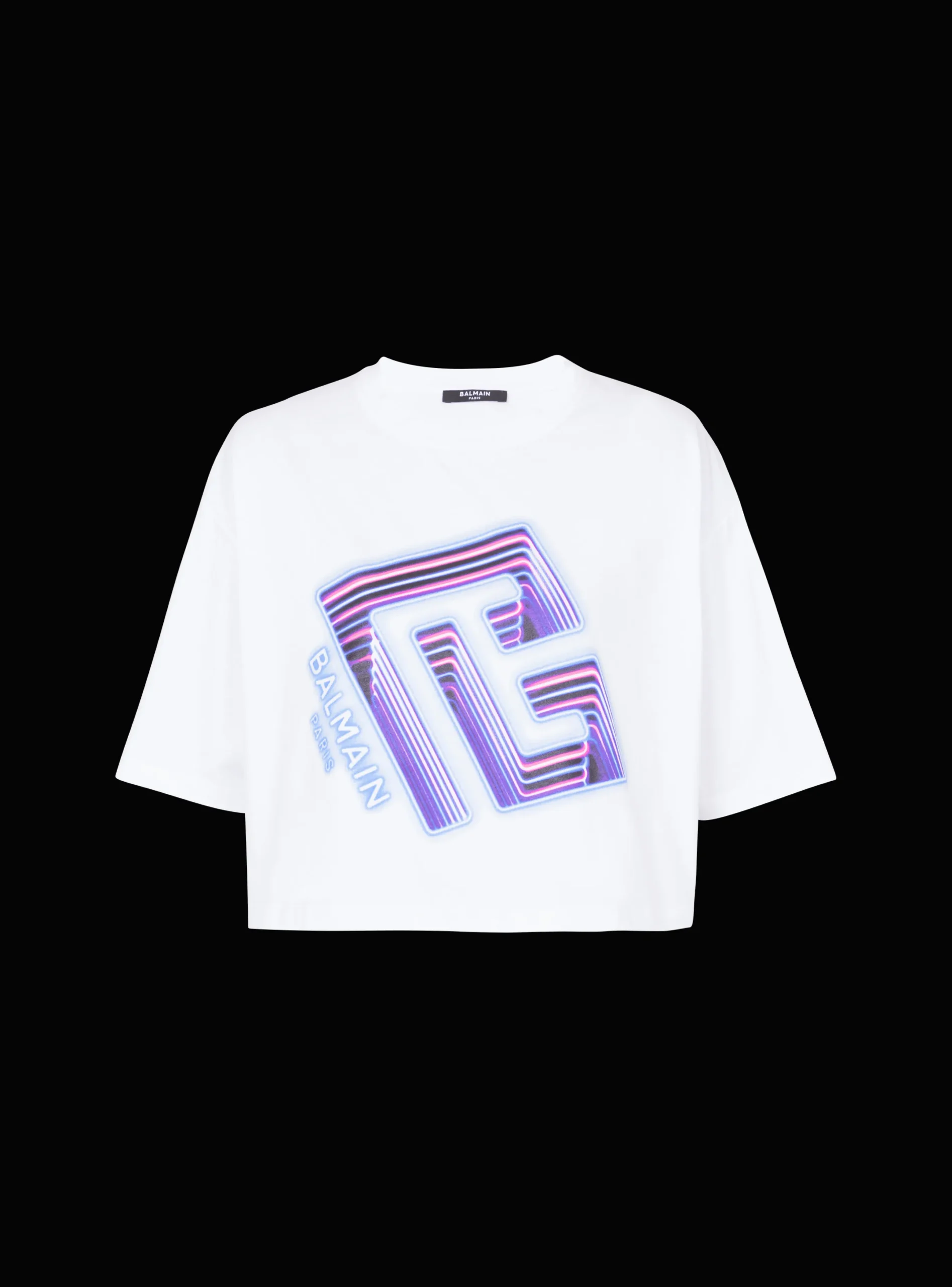 Clearance Cropped Neon-print T-shirt Women T-Shirts