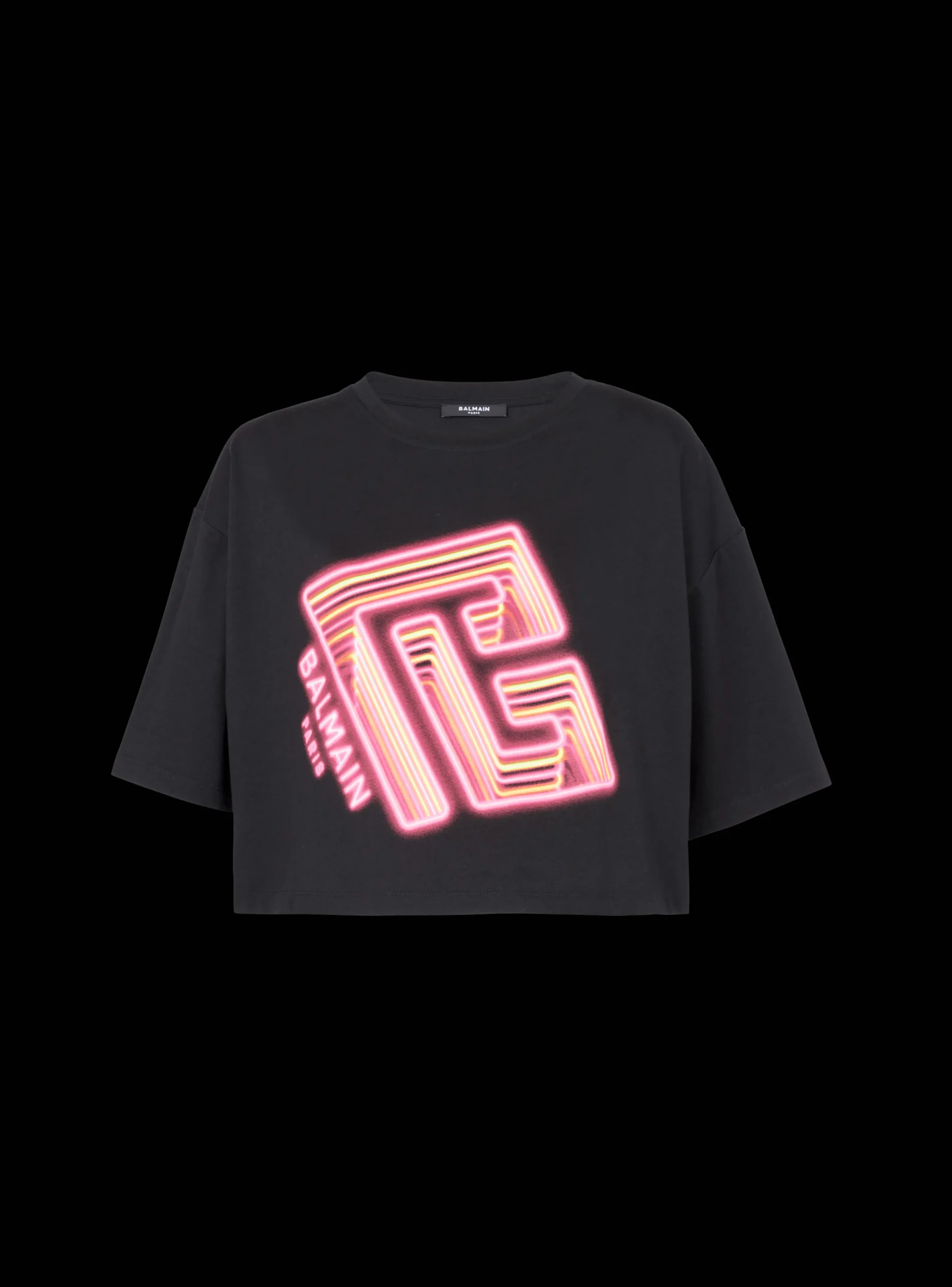 New Cropped Neon-print T-shirt Women T-Shirts
