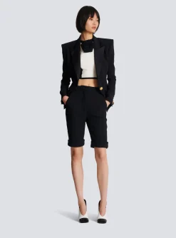 Shop Cycling Shorts In Double Crepe Women Trousers And Shorts
