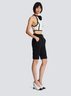 Shop Cycling Shorts In Double Crepe Women Trousers And Shorts