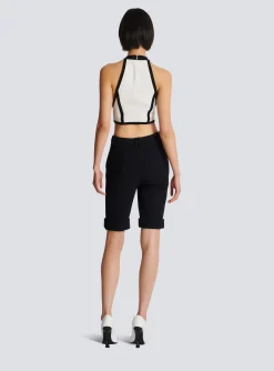 Shop Cycling Shorts In Double Crepe Women Trousers And Shorts