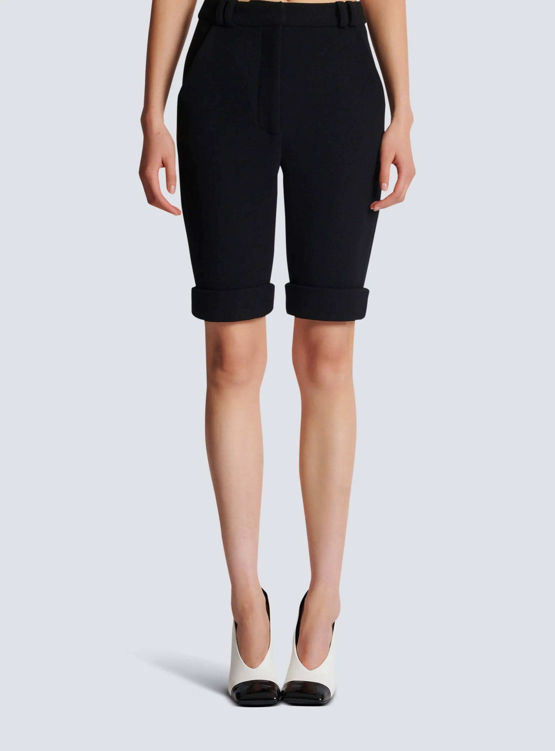 Shop Cycling Shorts In Double Crepe Women Trousers And Shorts