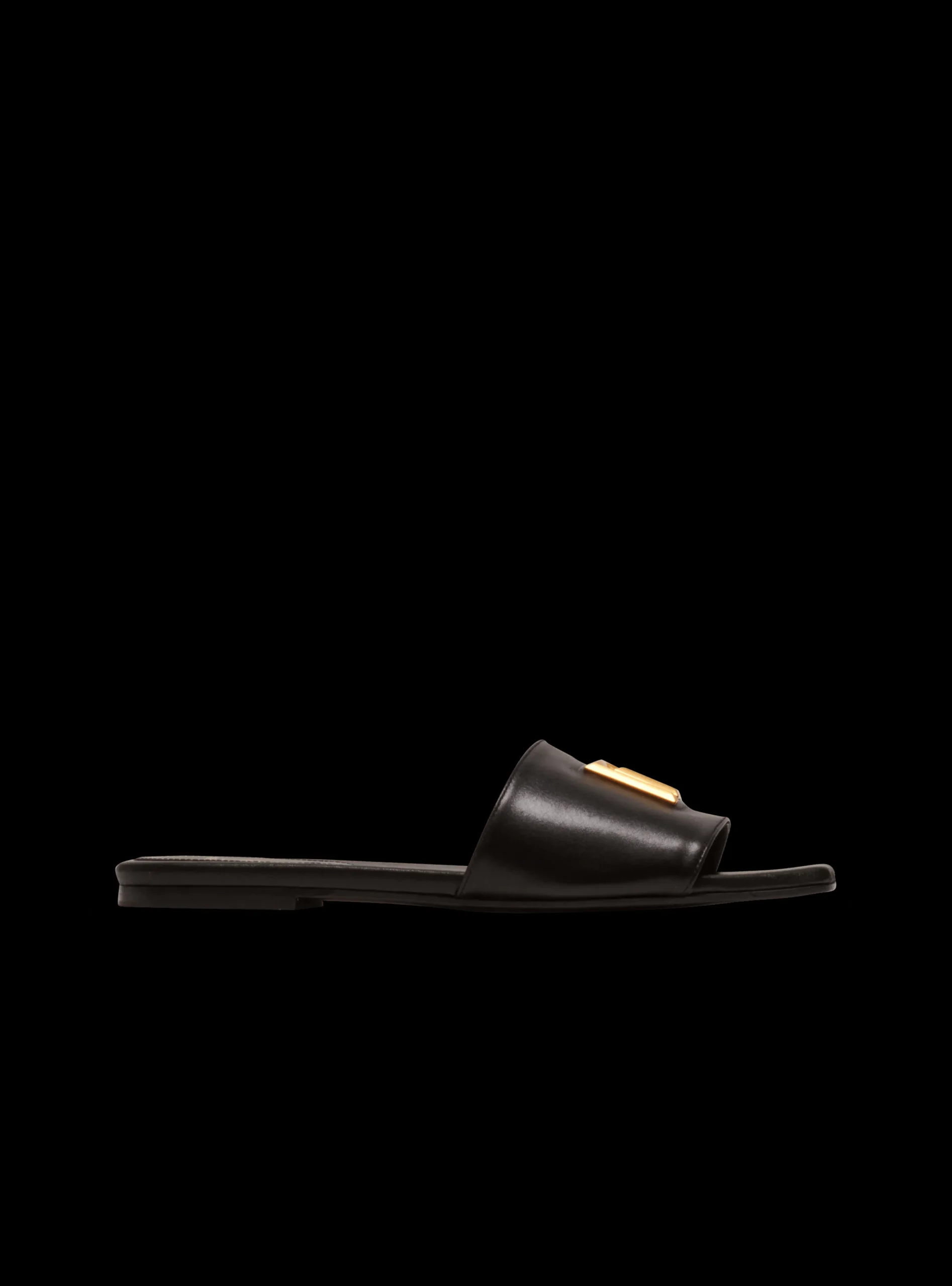 Clearance Dafne Smooth Calfskin Leather Mules Women Flat Shoes
