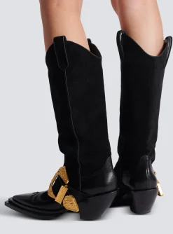 Store Dan Western Suede Leather Boots Women Boots