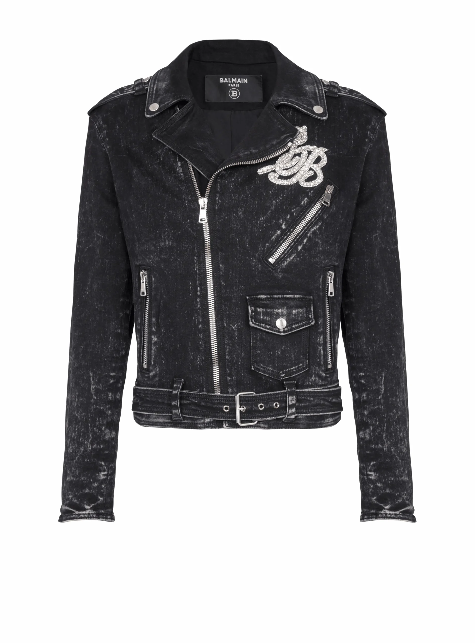 Online Denim Biker Jacket Outerwear|Denim