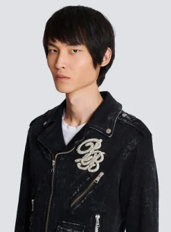 Online Denim Biker Jacket Outerwear|Denim